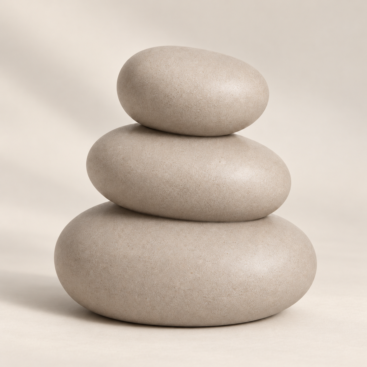 Oakmirao Warm Beige Stacked Stone Decor Sculpture