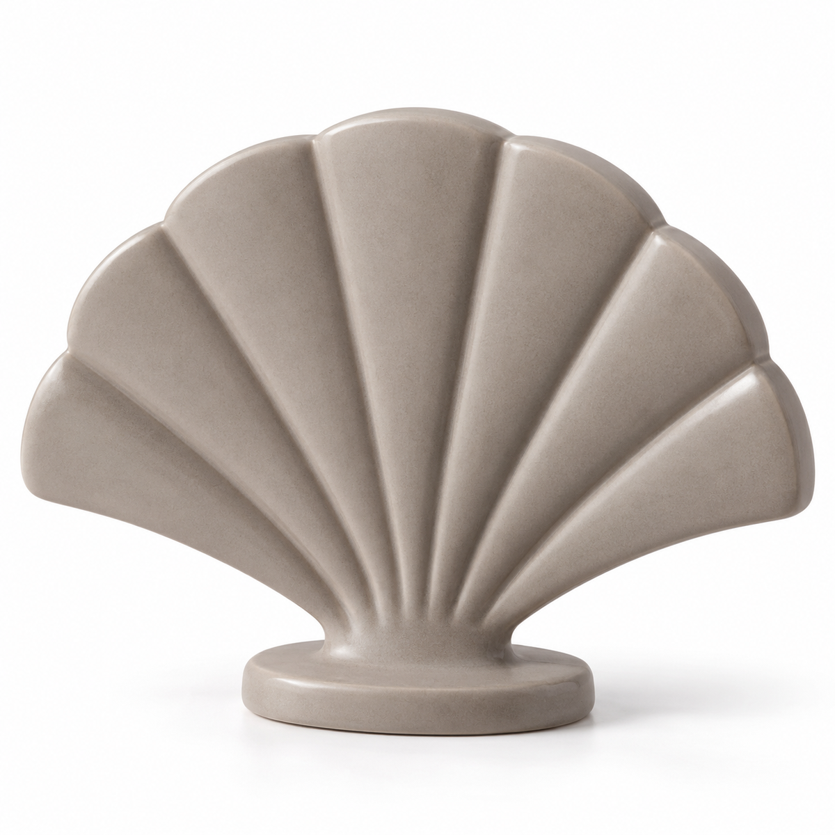 Oakmirao Taupe Shell-Shaped Decor Sculpture