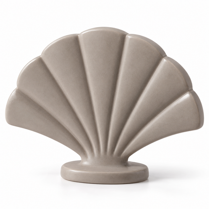 Oakmirao Taupe Shell-Shaped Decor Sculpture