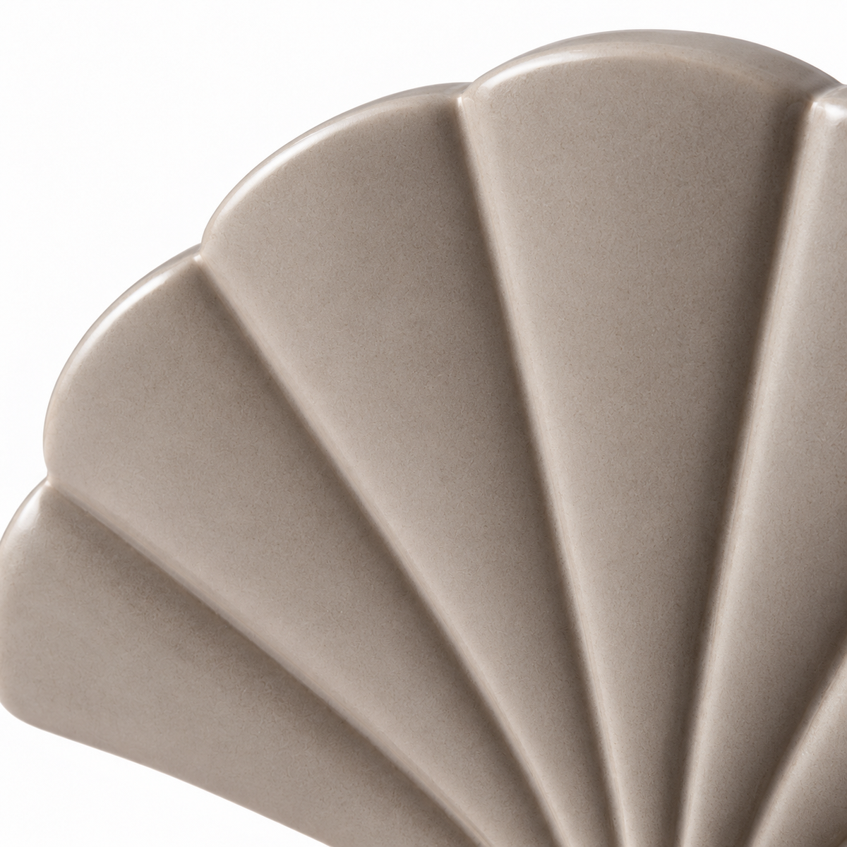 Oakmirao Taupe Shell-Shaped Decor Sculpture