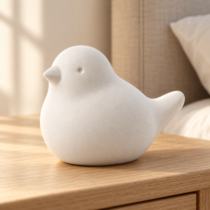 Oakmirao Warm White Bird Decor Sculpture