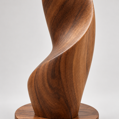 Oakmirao Wood-Look Abstract Twist Decor Sculpture