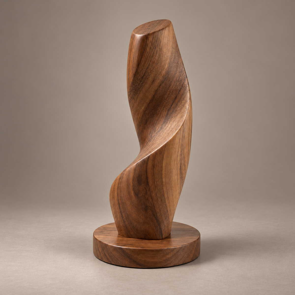 Oakmirao Wood-Look Abstract Twist Decor Sculpture