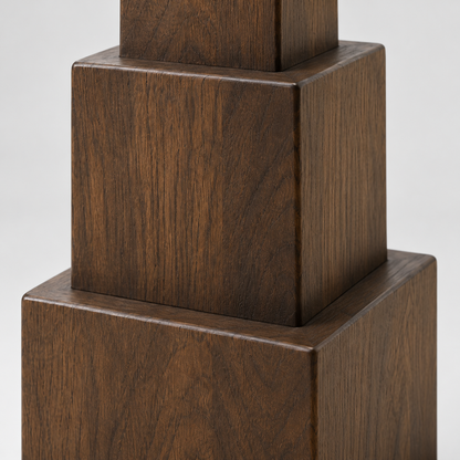 Oakmirao Wood-Look Stacked Cube Decor Sculpture