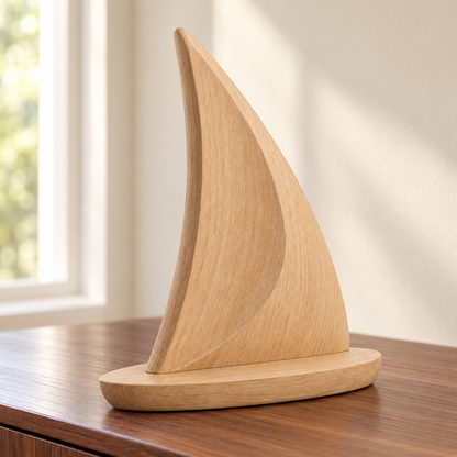 Oakmirao Light Wood-Look Sailboat Decor Sculpture