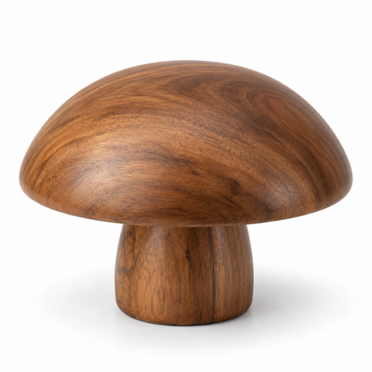 Oakmirao Wood-Look Mushroom Decor Sculpture