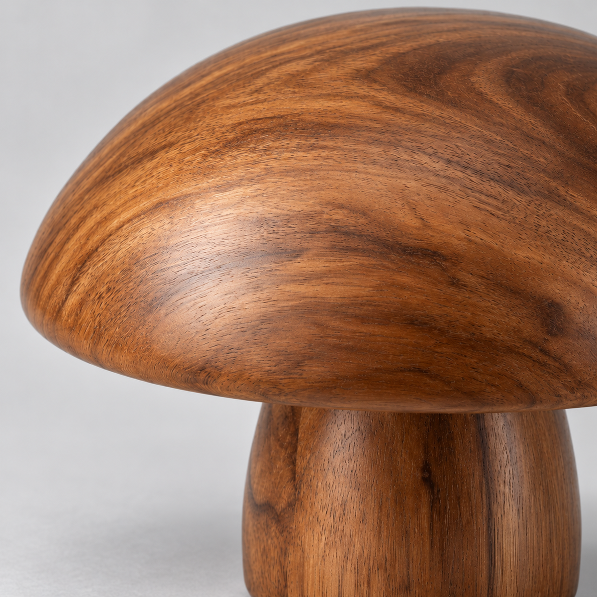 Oakmirao Wood-Look Mushroom Decor Sculpture