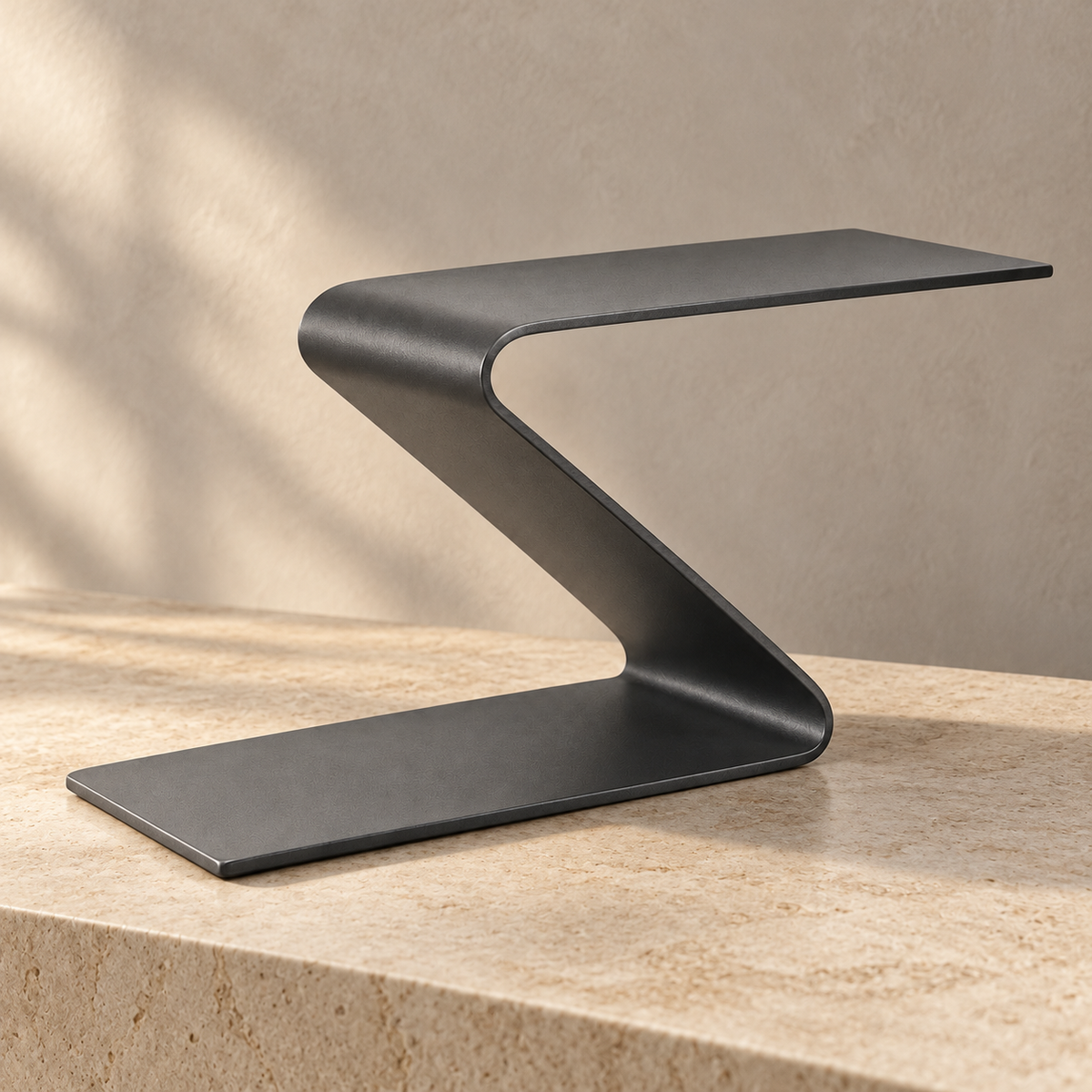 Oakmirao Matte Black Z-Shaped Display Stand