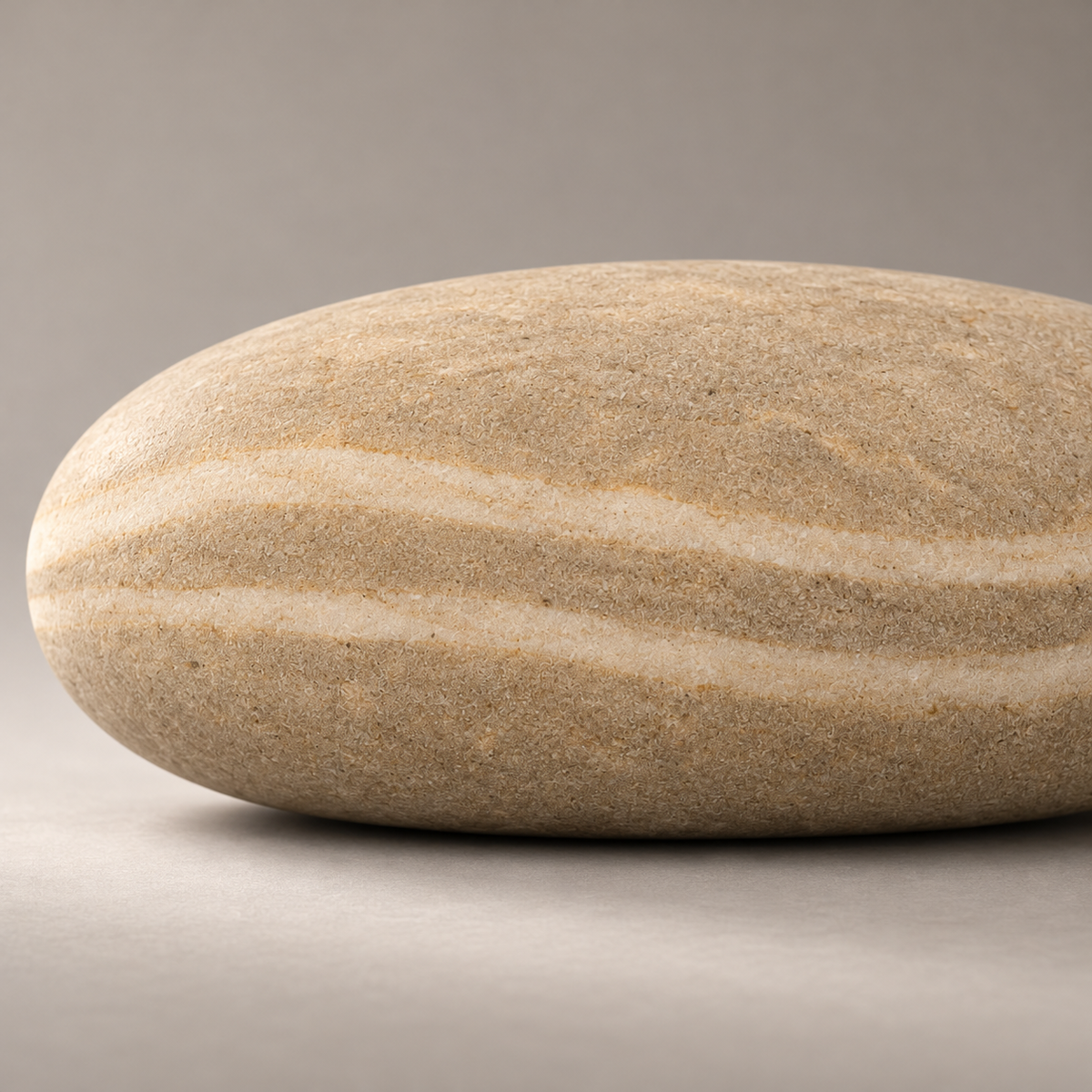 Oakmirao Travertine-Look Oval Stone Decor Sculpture